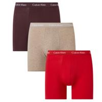 Calvin Klein Boxershorts long 3-pack rood-bruin