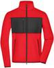 James & Nicholson JN1312 Men´s Fleece Jacket - /Red/Black - XXL