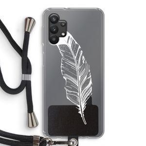 Pluim: Samsung Galaxy A32 5G Transparant Hoesje met koord