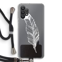 Pluim: Samsung Galaxy A32 5G Transparant Hoesje met koord