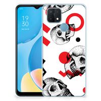 Silicone Back Case OPPO A15 Skull Red - thumbnail