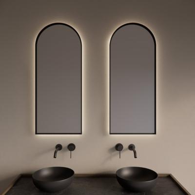 Badkamerspiegel Gliss Design Delta | 40x100 cm | Indirecte LED verlichting | Bewegingssensor | Met spiegelverwarming | Mat zwart Badkamerspiegel Gliss Design Delta | 40x100 cm | Indirecte LED verlichting | Bewegingssensor | Met spiegelverwarming | Mat zwart