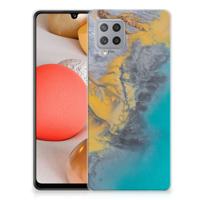 Samsung Galaxy A42 | TPU | Siliconen hoesje | Marble Blue Gold