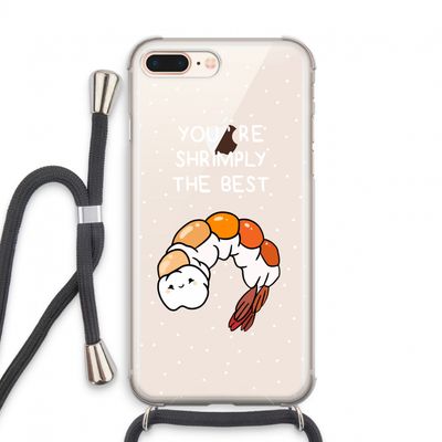 You're Shrimply The Best: iPhone 8 Plus Transparant Hoesje met koord
