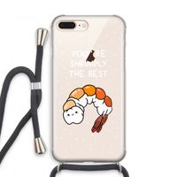 You're Shrimply The Best: iPhone 8 Plus Transparant Hoesje met koord