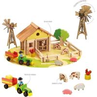 Mijn houten boerderij - Bouwspel - JEUJURA - 145 stukjes