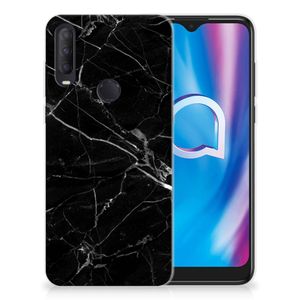 Alcatel 1S (2020) TPU Siliconen Hoesje Marmer Zwart - Origineel Cadeau Vader