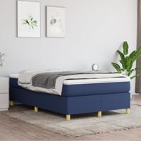 Boxspring met matras stof blauw 120x200 cm