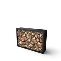 Geroba Geroba houtopslag Beltza S8 1500x385x1000mm - zwart Geroba Geroba houtopslag Beltza S8 1500x385x1000mm - zwart