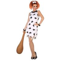 Holbewoonster Wilma kostuum voor dames wit/zwart XL (42-44)  - - thumbnail