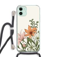 Floral bouquet: iPhone 11 Transparant Hoesje met koord