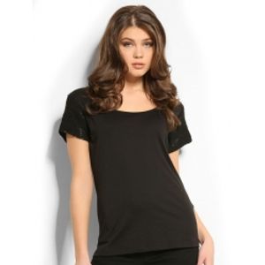 9996 MARICE KNIT TOP - Guess - T-shirts - Zwart