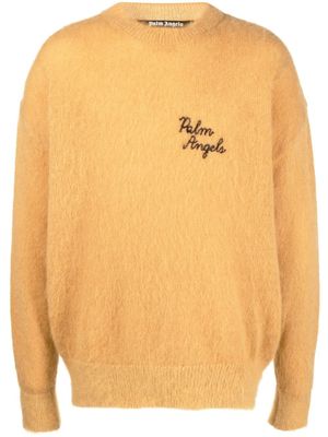 Palm Angels pull à imprimé palmier - Jaune