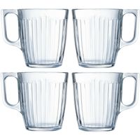 Luminarc Theeglazen Leeds - 36x - transparant bewerkt glas - 8 x 9 cm - 250 ml