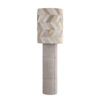 PTMD Joanne Beige suede floor lamp patch cowhair shade - thumbnail