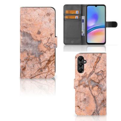 Samsung Galaxy A05s | Bookcase | Marmer Oranje Samsung Galaxy A05s | Bookcase | Marmer Oranje