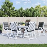 VidaXL Stoelkussens 6 st lage rug oxford stof antracietkleurig