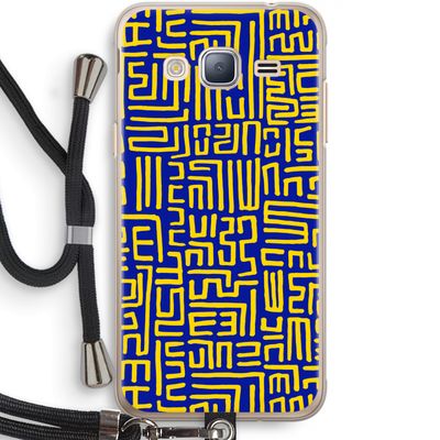 Majorelle Blue Print: Samsung Galaxy J3 (2016) Transparant Hoesje met koord