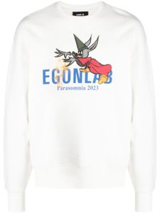 EGONlab. sweat en coton à logo imprimé - Blanc