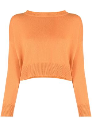 Teddy Cashmere pull en cachemire Genova à coupe crop - Orange