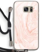 Peach bath: Samsung Galaxy S7 Transparant Hoesje met koord