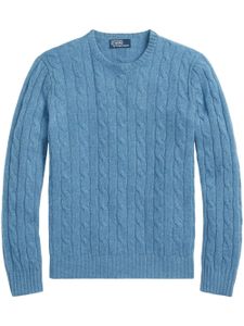 Polo Ralph Lauren pull en maille torsadée - Bleu