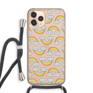 Regenboog: iPhone 11 Pro Transparant Hoesje met koord