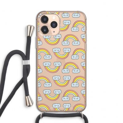 Regenboog: iPhone 11 Pro Transparant Hoesje met koord