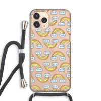 Regenboog: iPhone 11 Pro Transparant Hoesje met koord