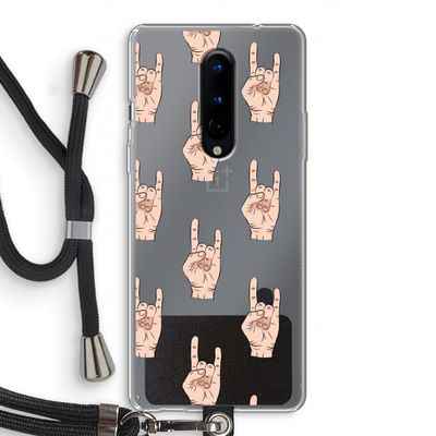 Rock: OnePlus 8 Transparant Hoesje met koord