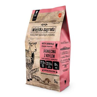 WIEJSKA ZAGRODA Lamb with krill - droog kattenvoer - 5kg