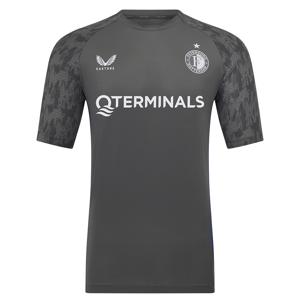 Castore Feyenoord Trainingsshirt 2025-2026 Donkergrijs Wit