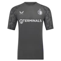 Castore Feyenoord Trainingsshirt 2025-2026 Donkergrijs Wit