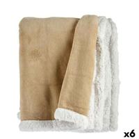 Deken Gift Decor Wit Beige 130 x 1 x 170 cm (6 Stuks)
