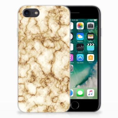 iPhone SE 2022 | SE 2020 | 8 | 7 | TPU | Siliconen hoesje | Marmer Goud