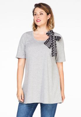 Yoek Tuniek flare strik dots | Grijs | Maat S