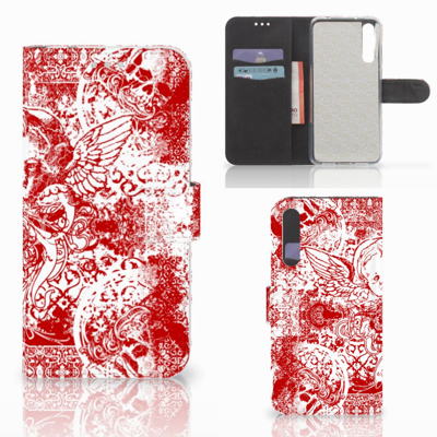 Telefoonhoesje met Naam Huawei P20 Pro Angel Skull Rood