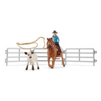 Schleich farm world team roping met cowgirl 42577