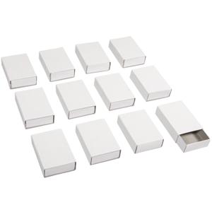 DIY Hobby/knutsel luciferdoosjes - 24x stuks - blanco - 5 x 3 x 1 cm - opslag bedank doosje