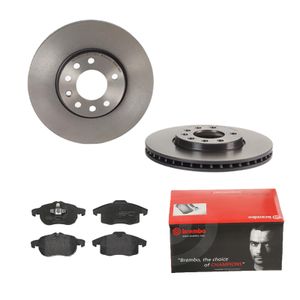 Remmenset, remschijf BREMBO, Remschijftype: Binnen geventileerd, Inbouwplaats: Vooras, u.a. für Saab, Opel, Vauxhall