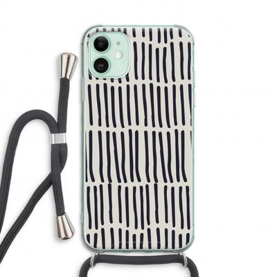 Moroccan stripes: iPhone 11 Transparant Hoesje met koord