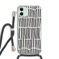 Moroccan stripes: iPhone 11 Transparant Hoesje met koord