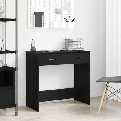 Bureau Zwart eiken 80 x 40 x 75 cm Bewerkt hout