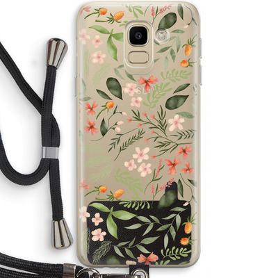 Sweet little flowers: Samsung Galaxy J6 (2018) Transparant Hoesje met koord
