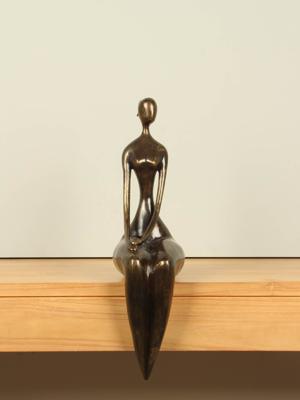 Bronzen dame Elegant, 52 cm