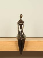 Bronzen dame Elegant, 52 cm