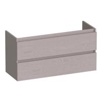 Brauer Joy - Onderkast Ondiep - 100 cm - met 2 Softclose Lades Greeploos en 1 Sifon Uitsparing - Timber Greige