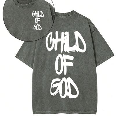 Men's Oversized Washed Cotton T-Shirt | Dark Grey Graphic Tee Army Green / XXL