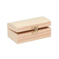 Glorex hobby houten kistje met sluiting en deksel - 14 x 8 x 6 cm - Sieraden/spulletjes/sleutels   -