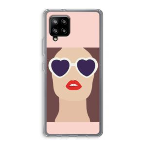 Red lips: Samsung Galaxy A42 5G Transparant Hoesje